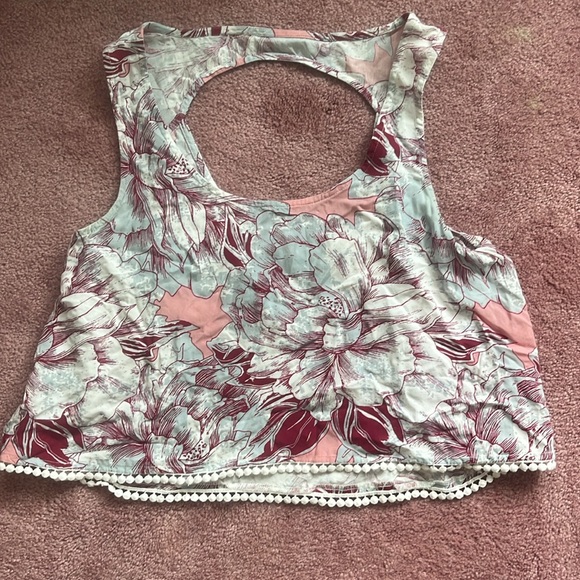 MUDD Two Piece Set! Floral Pink Flowy Top and Shorts Size L - Picture 8 of 9